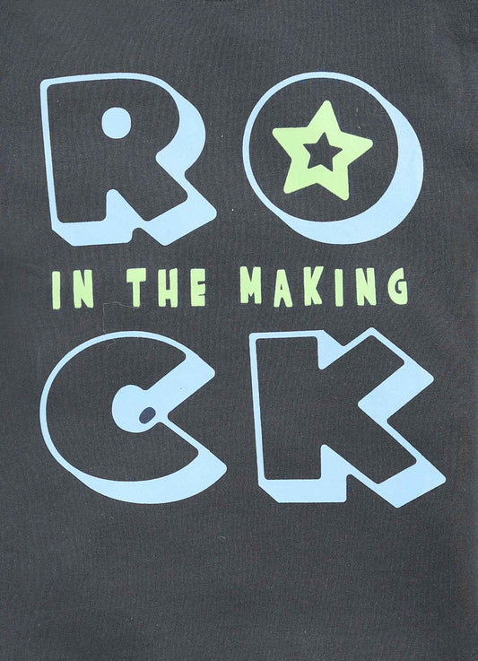 Rock in the making cotton t-shirt for boys - ParrotCrow