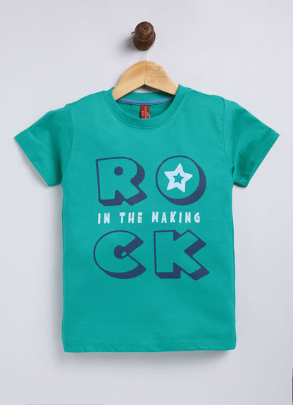 Rock in the making cotton t-shirt for boys - ParrotCrow