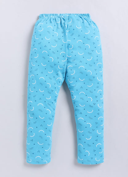 Sky Blue Cotton Pyjama Pants for Girls - ParrotCrow
