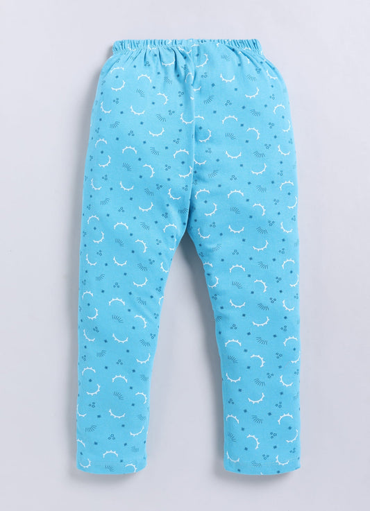 Sky Blue Cotton Pyjama Pants for Girls - ParrotCrow