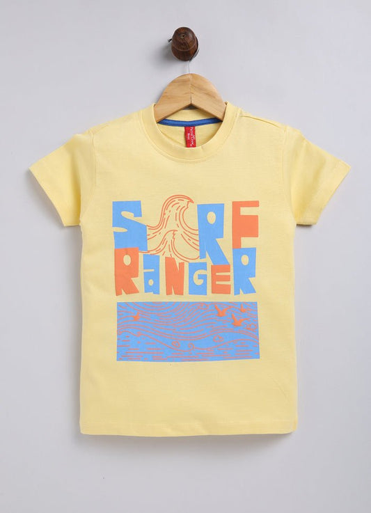 Sore Ranger Cotton Yellow T-Shirt for Boys – Soft & Comfortable - ParrotCrow