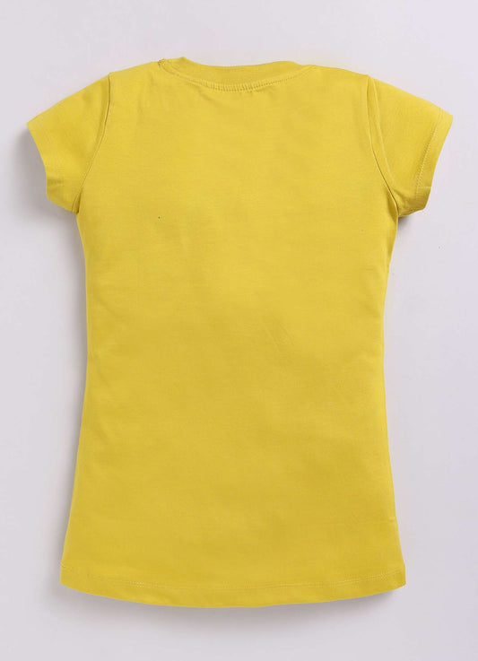 Sweet Wishes Bouquet Print Cotton T-Shirt for Girls - ParrotCrow