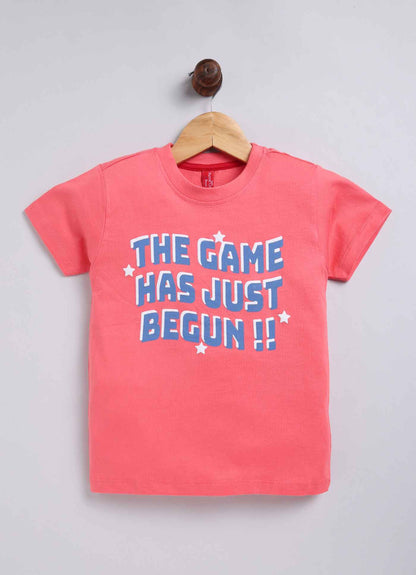 The game has just begun cotton t-shirt for boys - ParrotCrow