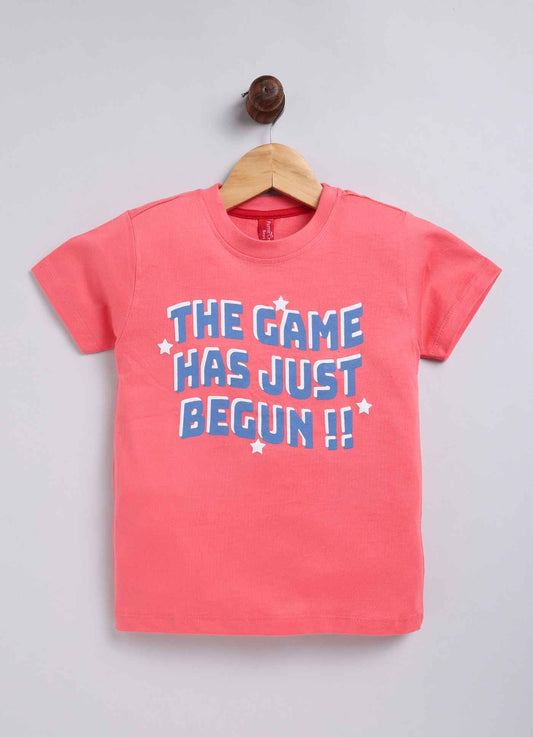 The game has just begun cotton t-shirt for boys - ParrotCrow