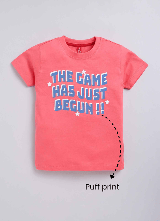 The game has just begun cotton t-shirt for boys - ParrotCrow