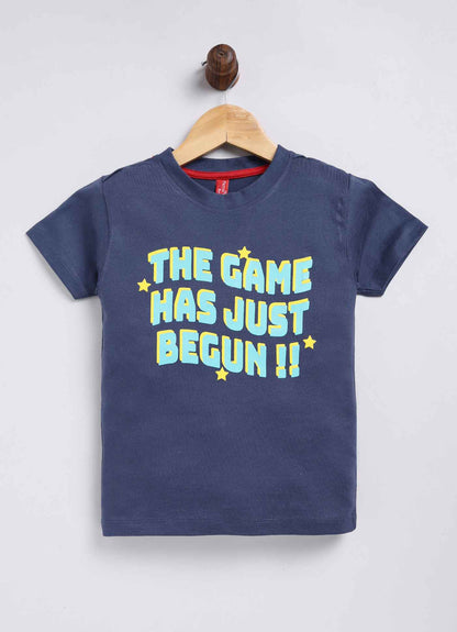 The game has just begun cotton t-shirt for boys - ParrotCrow