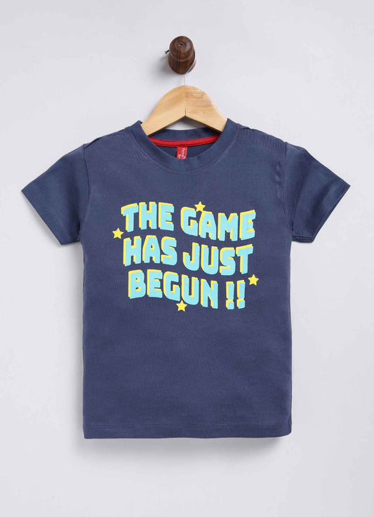 The game has just begun cotton t-shirt for boys - ParrotCrow