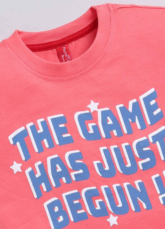 The game has just begun cotton t-shirt for boys - ParrotCrow