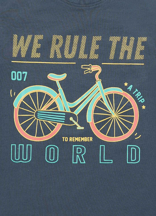 We rule the world cotton t-shirt for boys - ParrotCrow