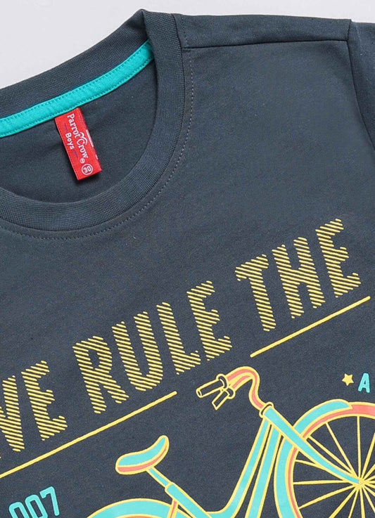 We rule the world cotton t-shirt for boys - ParrotCrow