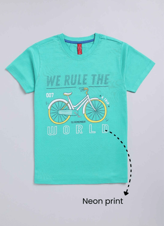 We rule the world cotton t-shirt for boys - ParrotCrow