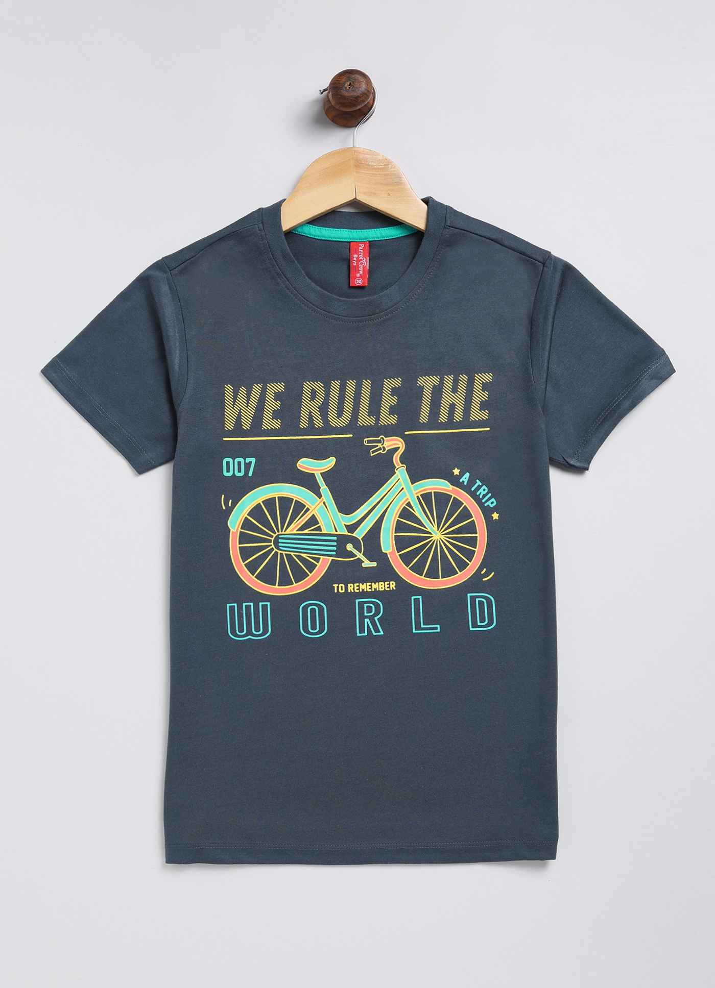 We rule the world cotton t-shirt for boys - ParrotCrow